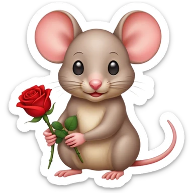 😉 put a rose in that emojis mouse sticker