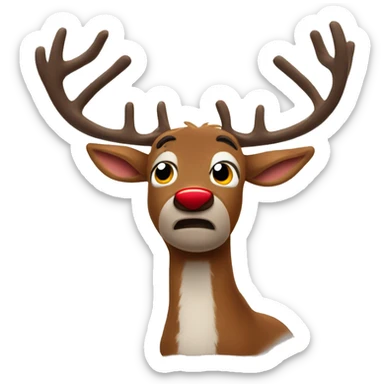 Drunk Rudolph the red nosed reindeer  sticker