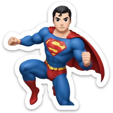 Superman punch sticker