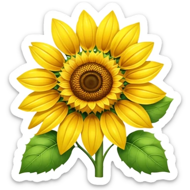 Sunflower with shiny  sticker