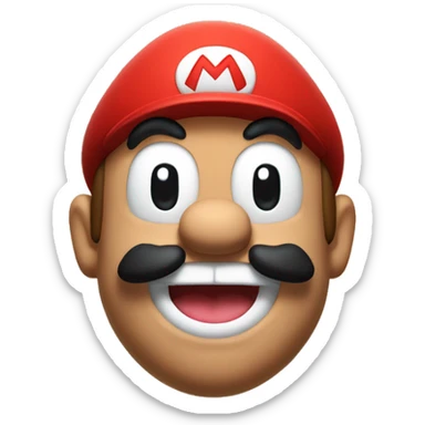 Mario sticking his tounge out sticker