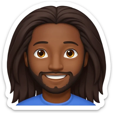 Omarion with long dark brown hair sticker