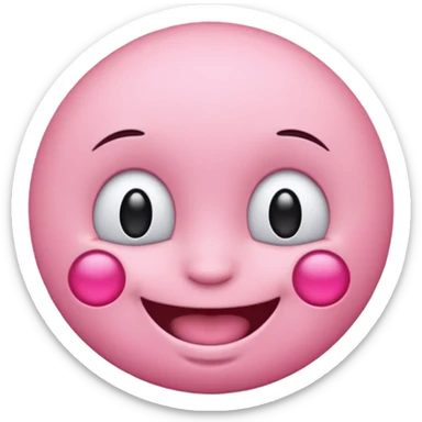 Pink emoji with piercings sticker