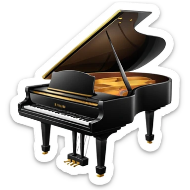 grand piano sticker