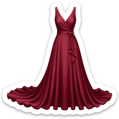 Burgundy dress sticker