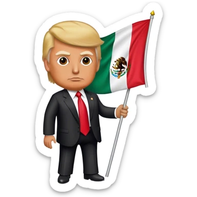 Trump with Mexican flag sticker