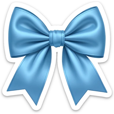 Soft blue bow sticker