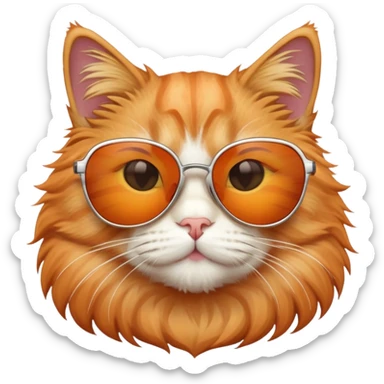Cat with sunglasses sticker