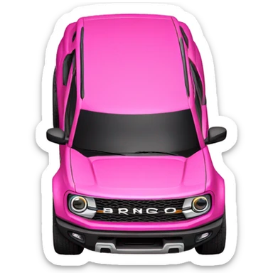 Pink bronco sport sticker