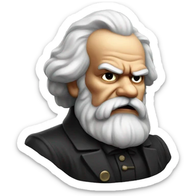 angry karl marx sticker