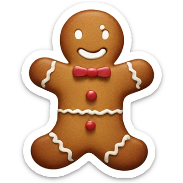 gingerbread man sticker