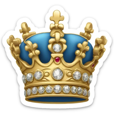 KING CROWN WITH DIAMONDS  sticker