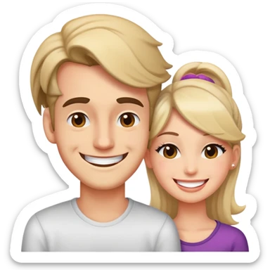 Music artist smiling confidently with a mischievous squint, winking at a girl, as if he were trying to woo her. sticker