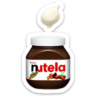Nutella jar with “Milky” label sticker