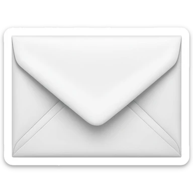 a beautiful white envelope sticker