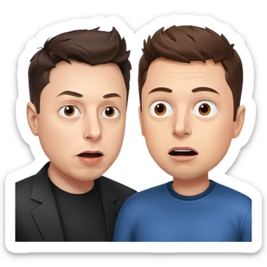 argument between Elon musk and Sam Altman sticker