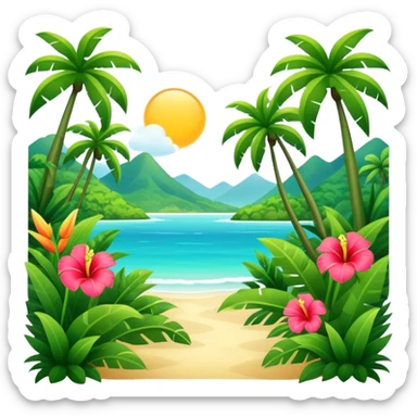 Tropical scenery  sticker