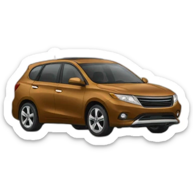 Car pooping on the floor sticker