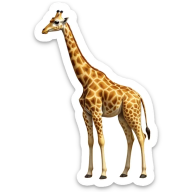 cinematic-giraffe-realistic-full-body-standing-emoji,-towering-elegantly-over-the-savanna,-long-neck-arched-slightly,-head-tilted-dramatically,-sleek-golden-coat-with-bold-brown-patches,-large-dark-eyes-exuding-playful-wisdom,-simplified-yet-realistic-focused-features,-highly-detailed,-glowing-with-an-almost-sarcastic-glow expressive eyes sticker