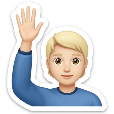 Person waving come here  sticker