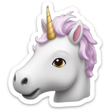 Un doudou licorne sticker
