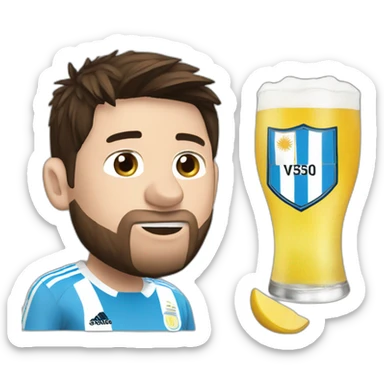 messi argentinian drinking sticker