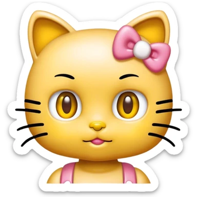 Hello kitty yellow  sticker