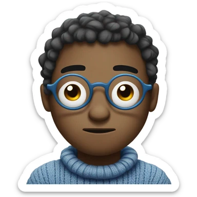 sadness Inside Out with glasses  sticker