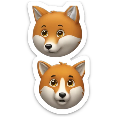 stock chart and fox-teacher sticker