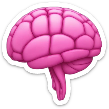 Cerebro color rosa sticker