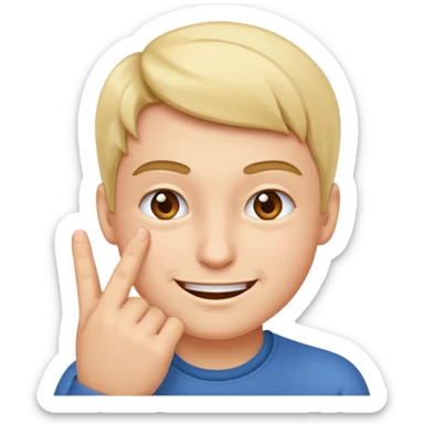 Face smirking and pinching fingers  sticker