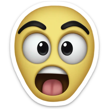 An emoji screaming  sticker