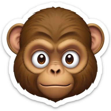 Grumpy monkey sticker