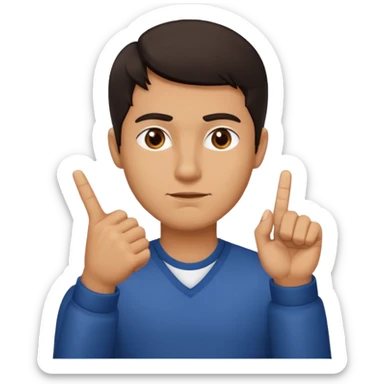 hombre con dedo diciendo no sticker