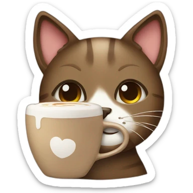 Coffee cat sticker