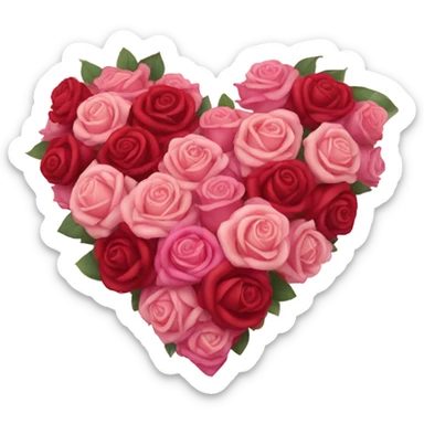 Heart of roses sticker