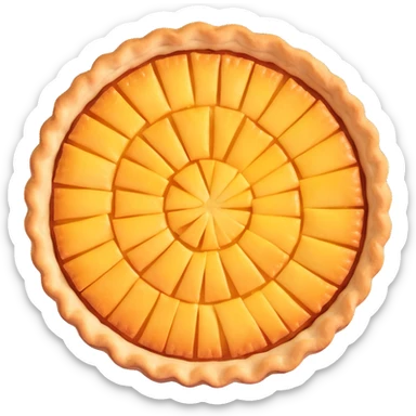apple tart seen from above sticker