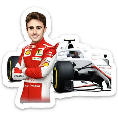 Charles Leclerc F1 car sticker