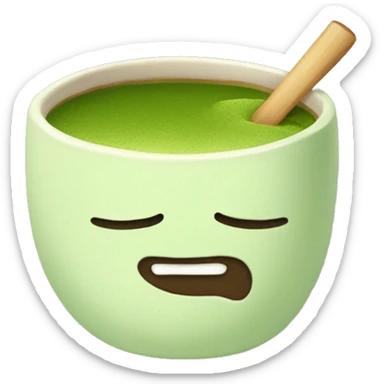 Puedes crear una taza de matcha sticker