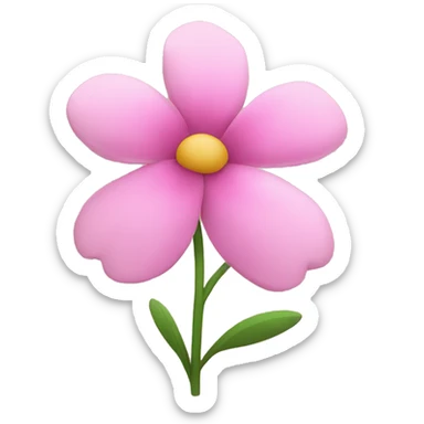 simple pink flowers with petals sticker