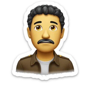 Emoji che nasconde la tristezza sticker