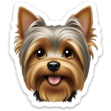 Yorkie dog mischief  sticker