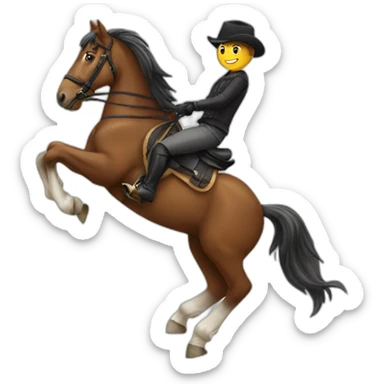 Horse riding sticker