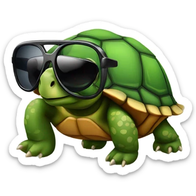 Tortoise with sunglasses  sticker