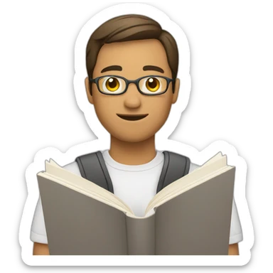 Translator with a book sticker