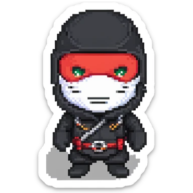 masked ninja sticker