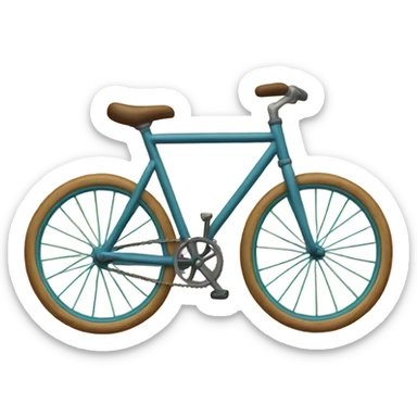 bicycle made out of "B" "Y" and "E"!!!'ñnj hi sticker