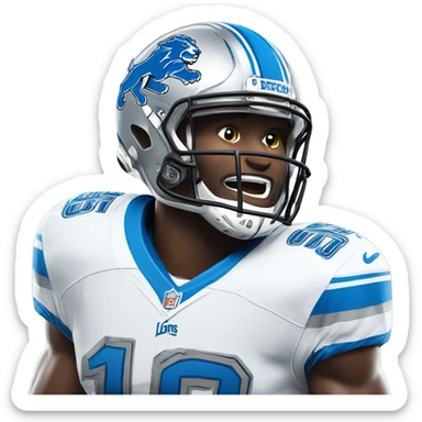 Detroit lion football sticker