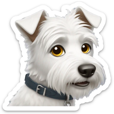 white terrier sticker