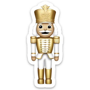 Nutcracker white and gold sticker